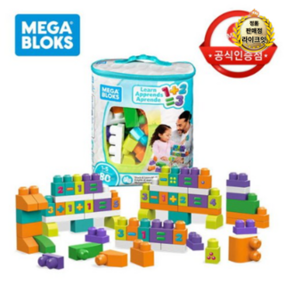 메가블럭 우리아기 첫블럭 숫자놀이 80p, 혼합색상, 1개