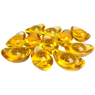 金元寶擺件 居家風水開運飾品 DIY手工藝材料 財運亨通幸運擺飾, 琉璃~金黃元寶3.5cm, 30個