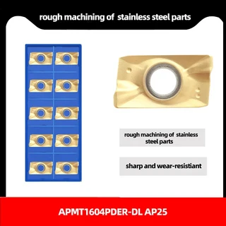 KaKarot 밀링 인서트 APMT1135PDER APKT1604 카바이드 선반 부품 공구 CNC, 10 APMT1604PDER-DL AP25, 1개