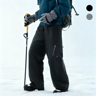 HANYO 남성 겨울 야외 방수 등산 기모 일자핏 방한 작업 바지