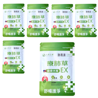 大康生醫肺易清接骨木莓EX膠囊，舒暢保護，草本精華，提升防禦力, 6個, 30顆