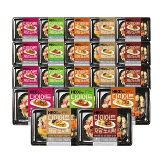 허닭FIT 다이어트 저당 식단관리 도시락 5종 혼합 (무첨가/1g저당/21g단백질), 20개, 260g