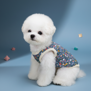 다유미 따뜻한 귀여운 강아지 조끼, 1개, 불루