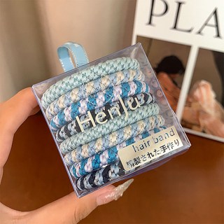 高彈性編織髮圈 8入 不扯髮 無接縫 造型髮圈