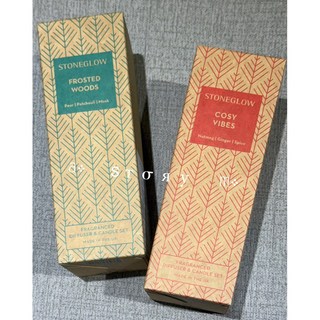 STONEGLOW 巧趣香氛禮盒 溫馨節奏 綠意麝香 擴香瓶 香氛燭, 1個, 綠意麝香Frosted Woods