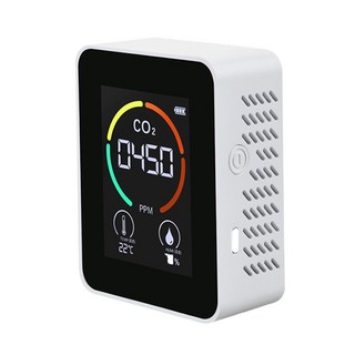 ibits CO2檢測儀 三合一空氣品質偵測 二氧化碳監控溫濕度報警, 半導體感測器-白色, 白色, 半導體感測器-白色