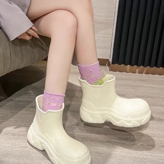 時尚百搭晴雨兩穿雨鞋，外貿女款微瑕疵雨靴，舒適好穿，多場合適用