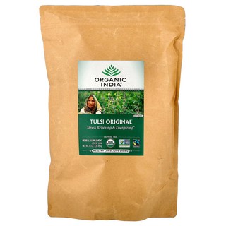 Organic India 툴시 잎차 오리지널 무카페인 454g(16oz) 1팩, 1개