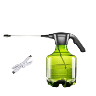 【智能噴水設計 超長續航】電動噴霧器 噴霧頭 澆花器, 1個, 電動噴霧壺【綠色3L】贈加長桿、充電線