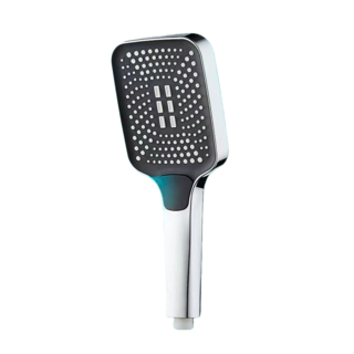 方形蓮蓬頭 大面板增壓手持花灑 家用浴室淋浴花灑, 1個, 方形蓮蓬頭-銀