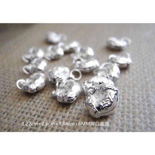 熊手創925銀飾批發 國際標準990純銀福龍配件單顆