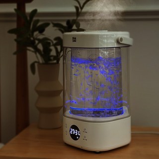 감성전자 무드등 통세척 대용량 무소음 가열식 가습기 워터캔들, GS-EH2503W, 실버화이트