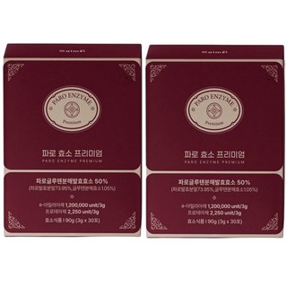 파로 효소 스택 고구마맛 프리미엄 파로밀 글루텐분해 발효효소 알파 아밀라아제 프로테아제 해썹, 2박스, 30회분