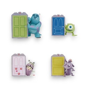 M.M小舖 怪獸電力公司探頭公仔 轉蛋 扭蛋 皮克斯 毛怪 麥克華斯基 全4款, 1個, 整套(金額200，下X5)4EX06