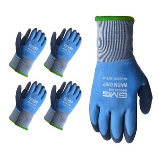 GMG 웜그립 겨울 방수 방한 장갑 5세트 / 냉동 창고 물탱크 청소 제설 작업 / GMG Winter Watertight Waterproof Working Gloves 5set, M(미디움), 5개