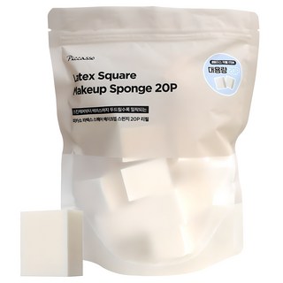 PICCASSO 畢卡索 乳膠方形海綿補充包 20入, 單一顏色, 1個