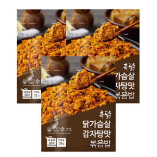 흑닭 닭가슴살 감자탕맛 볶음밥, 3개, 300g