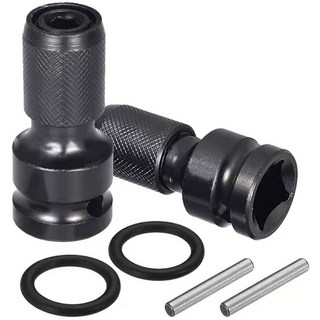 2PCS 1/2인치 정사각형 드라이브에서 1/4인치 육각 여성 소켓 어댑터 변환기 척 공기 및 전기 충격 렌치 임팩트 드릴 래칫 렌치 퀵 릴리스, 2PCS 1 2인치 정사각형 드라이브에서 4인치 육각