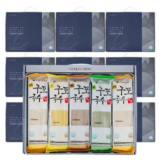 명품 구포국수 선물세트 소면 콩면 메밀면 쑥면 선물용 답례품 명절선물 트레이 포장 300g x 5개, 10세트