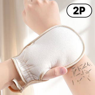 디노르 저자극 부드러운 때밀이 목욕 장갑, 1개, 2개입, 화이트(white)