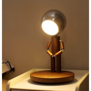 달모양 무드등 무선 충전식 무드조명 침실 탁상용 선물용 실내조명, 1개, 너도밤나무 충전식 3색