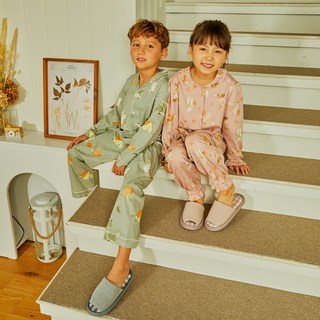 오가닉맘 아동용 클루밍 긴소 면 잠옷 상하의 세트 MIFSSW01