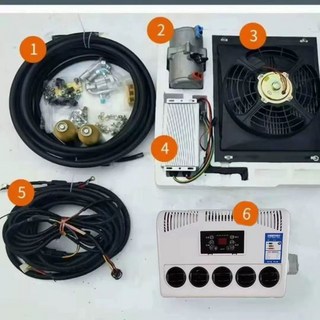 화물차 무시동 에어컨 트럭 에어콘 24V 굴삭기 차량용 지게차 중장비 냉방기, V. 2V 매립형 유닛 흰색 실내기