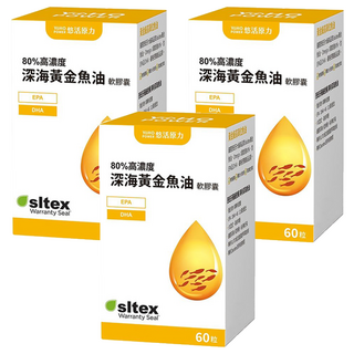 悠活原力 深海黃金魚油軟膠囊, 60顆, 3盒