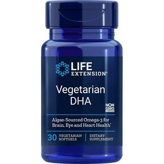 LIFE EXTENSION 植物性DHA素食膠囊, 30顆, 1罐