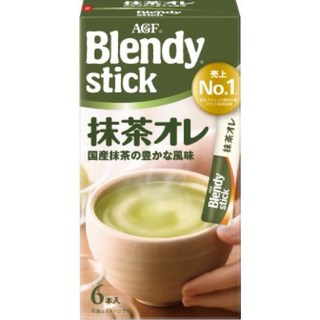【搗麻佶】 日本 代購 AGF Blendy Stick 布蘭迪 咖啡歐蕾 奶茶 抹茶 拿鐵 咖啡, 奶茶歐蕾（6入）-抺茶