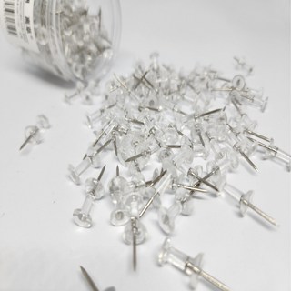 사무용 투명 압정 압핀 대용량, 1통, 200개입