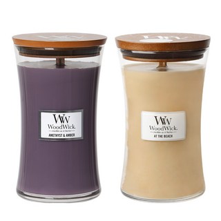 우드윅 라지 캔들 향초 2개 + 선물상자 + 쇼핑백, 609g, 16 앳 더 비치,앳 더 비치