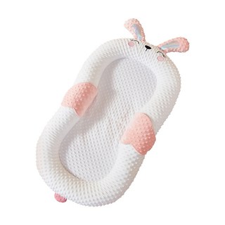 雪倫小舖 可拆洗 多功能嬰兒床中床 新生兒安撫睡窩 防吐奶便攜寶寶床(贈斜波枕 腿墊 多配件), 小粉兔