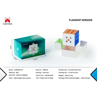 JudyCube Qiyi X-Man 토네이도 V4M 파이오니어 UV 버전 마그네틱 매직 스피드 큐브 Qiyi XMD 토네이도 V4 M 플래그십 3x3x3, 1개, [02] V4 M Flagship