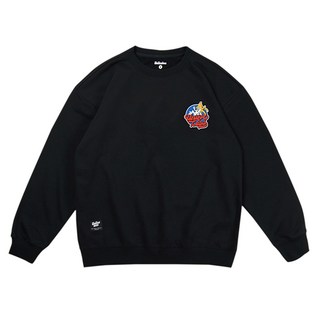 Unuseless 復古香蕉君LOGO寬版落肩大學T（黑）寬鬆舒適，百搭有型，限定優惠中