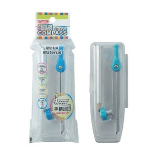 COX 三燕 便利型鉛筆圓規 顏色隨機 輕巧易攜帶 學生繪圖必備, 1個