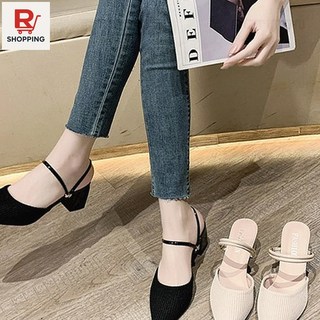 여성 슬링백 통굽 미들힐 뮬 블로퍼 정장구두 여자 면접 스퀘어 소가죽 에나멜