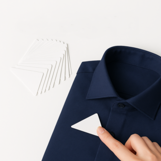 셔츠 카라 고정 PVC 테이프 30P 셔츠넥 옷깃 세우기 각 와이셔츠 정장 교복 유니폼