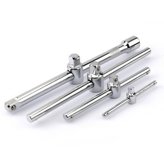 Crv 소재 드라이브 소켓 렌치 익스텐션 슬라이딩 T 바 자동차 수리 도구 슬리브 슬라이드 바 스패너 1/4, [02]1-2 Inch, 1개