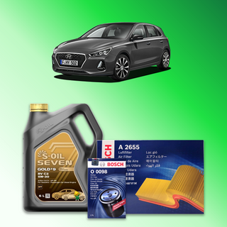 i30 (PD) 1.6 디젤 엔진오일세트 세븐골드 9 RV C3 5W30, 세븐골드9 RV C3 엔진오일세트, 기본세트▶엔진오일세트만 구매하기