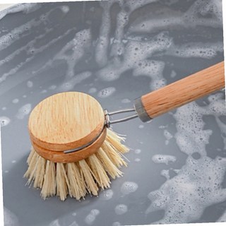 캠핑용 우드핸들 세척솔 무쇠팬 청소 브러쉬, 1개, 상세페이지 참조