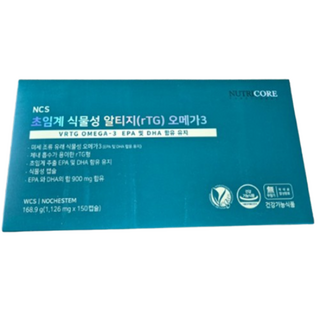 뉴트리코어 식물성 알티지 오메가3 1126mg, 150정, 1개