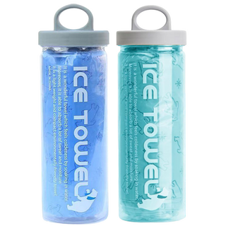 아킴 곰돌이 아쿠아 습식타월 대형 2종 + 보관케이스 2종 세트 85 x 33 cm, 1세트, 블루그린