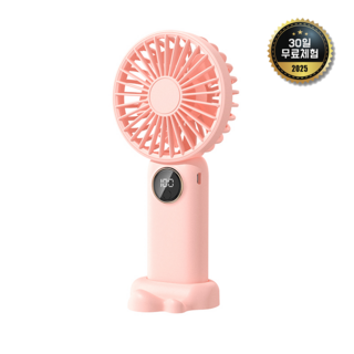 치와와 충전식 휴대용 무선 미니선풍기 L27, 핑크색