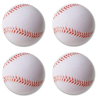 스마일야구공 6.3 7.0 스펀지 야구공 2P 3P 4P 안전 스펀지공 야구 소프트볼 연습공, 스펀지 야구공 7.0cm, 4개