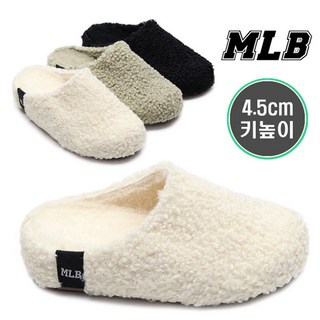 그래고 MLB 복실이 우먼스 후리스 4.5cm 키높이 겨울 방한 슬리퍼/ 엠엘비 복실이