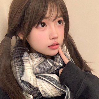 千鳥格子圍巾 女 秋冬 韓版 百搭 披肩 圍脖