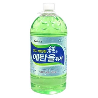 에탄올 워셔액 자동차 유리창 먼지 세척 3600ml 발수코팅워셔액 자동차워셔액 자동차용품 와셔액, 1개, 3.6L