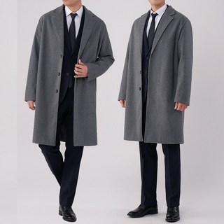 팀스핏 남성용 M~3XL 4컬러 울 오버핏 싱글코트 빅사이즈