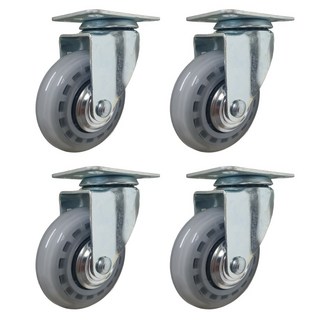 핸드카트 대차 구루마 롤테이너 카트 캐스터 4개, 무소음 우레탄바퀴, 회전4개, 1세트